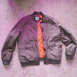 Ugg Bomber jacket Army green with orange quilted liner